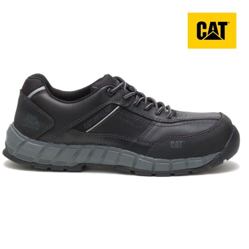 Caterpillar Streamline Leather Composite Toe Miesten Turvakengät Mustat (FOSBQ)